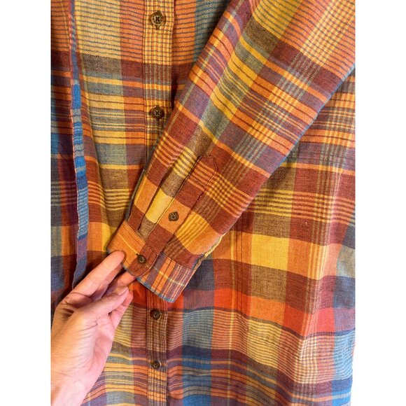 Toad&Co Women's Fall M Plaid Button Down Shirt Dress Belted READ - Picture 10 of 10